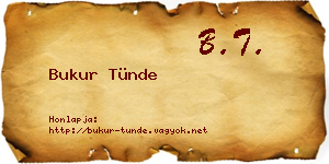 Bukur Tünde névjegykártya