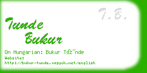 tunde bukur business card